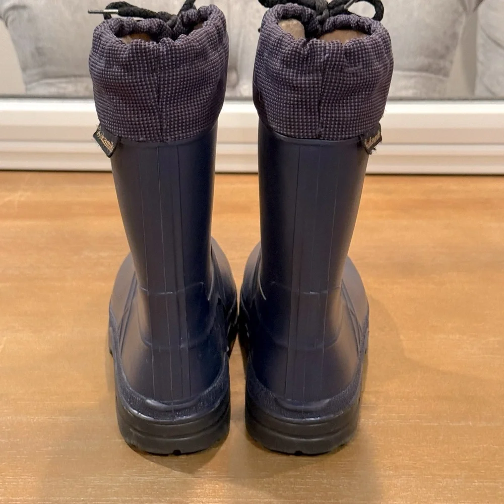 Kamik Youth Snobuster Boot Rubber Insulated Draw String‎ Waterproof Navy Sz 5
